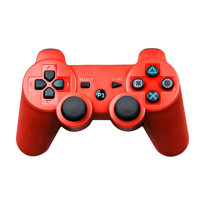 Double Shock 3 Wireless Controller / Joystick For PS3 / Blue - Black - Red