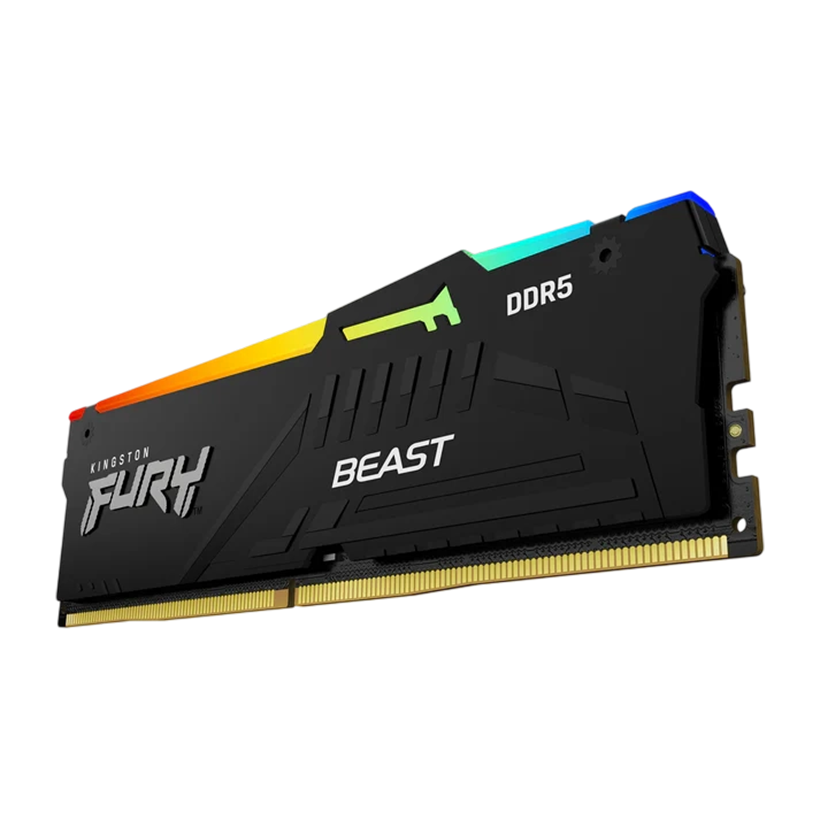 Kingston Fury Beast RGB 16GB 6000MT/s KF560C36BBE2A-16 DDR5 CL36 Desktop Memory | AMD Expo | Single Module |  Style and High-end Performance