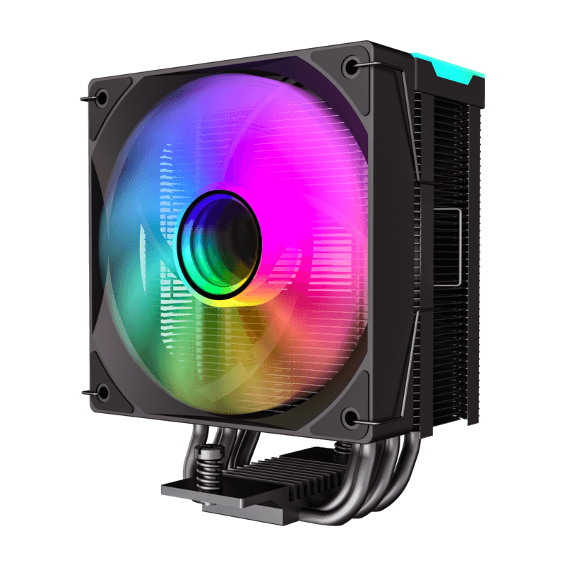 GameMax Sigma 550 Infinity Black CPU Air Cooler | 220W Tower Cooler with 5 Heat Pipes, ARGB Infinity Lighting & High-Density Fin Design