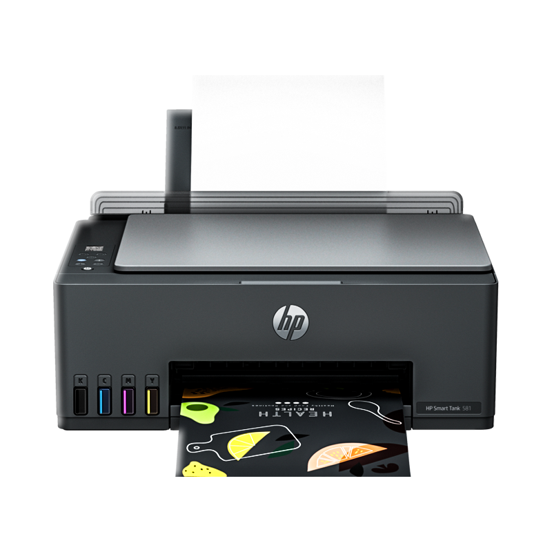HP Smart Tank 581 All-in-One Printer - Print , Copy, Scan, Wi-Fi, with dedicated ID copy smart button, 4800 x 1200 DPI 11 ppm A4 , Wi-Fi Direct, Hi-Speed USB 2.0 - Black  | { HP_ 581 }
