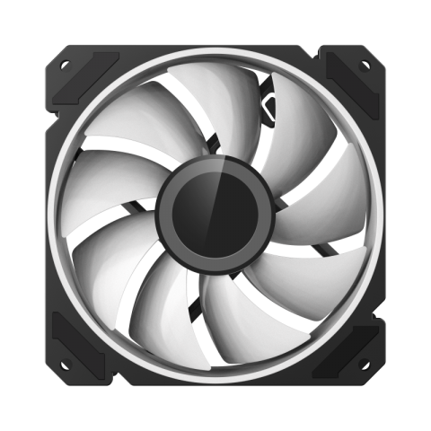 GameMax FN-12 Rainbow-C9 Infinity RGB Turing Fan | 120mm ARGB High-Airflow 9-Blade Cooling Fan | { FN12C9 Rainbow}
