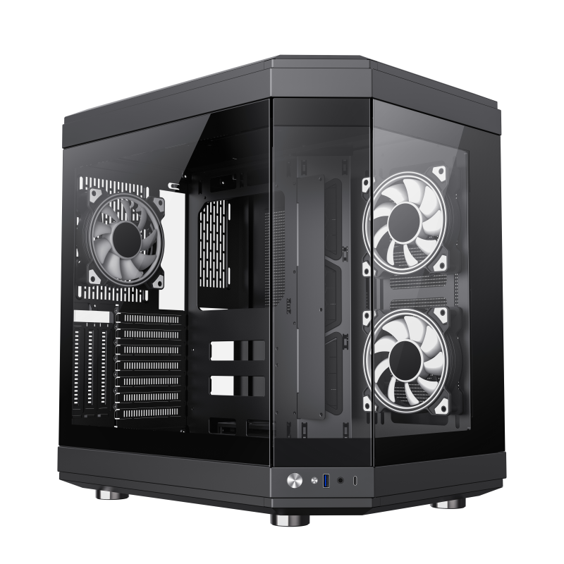 GameMax HYPE Black Gaming Mid-Tower ATX Case