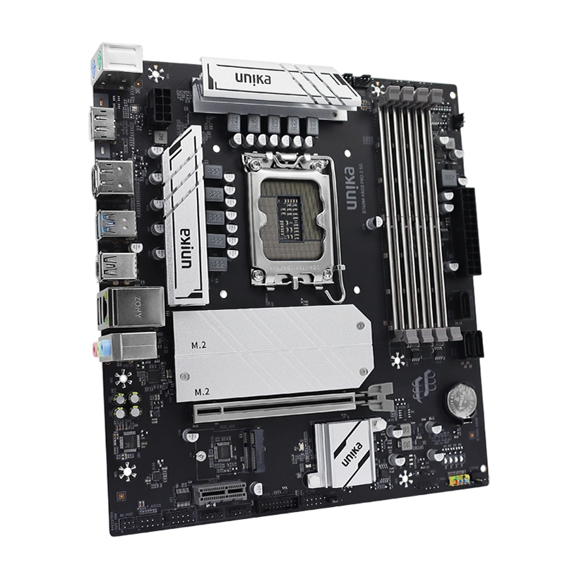 UNIKA UN-B760M Brand New ARGB PRO BLACK WARRIOR Motherboard B760/LGA1700 DDR4 Supports Intel 12/13/14 Generation