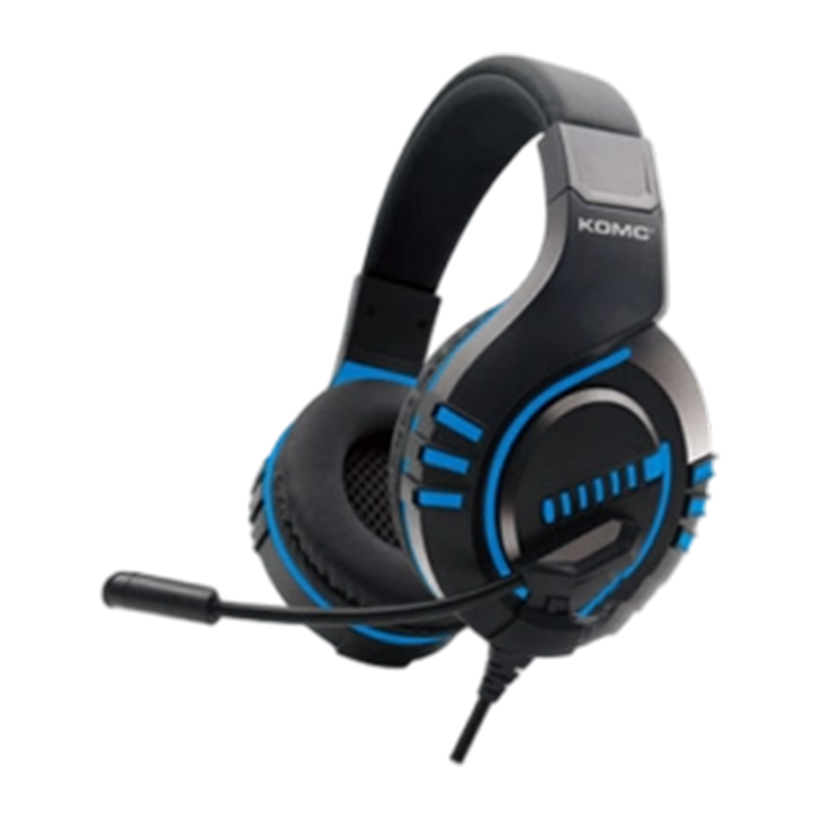 Komc M205 glowing gaming headset braided cable / 1.5 cable length / 40mm diameter / light glowing /for PlayStation 4 , Nintendo  , Xbox and PC