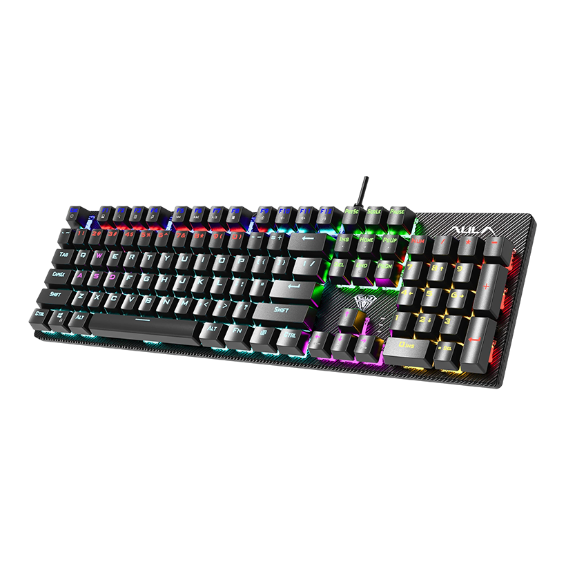 AULA S2022 Mechanical Gaming Keyboard – Rainbow Backlit Blue Switch Keyboard | S 2022