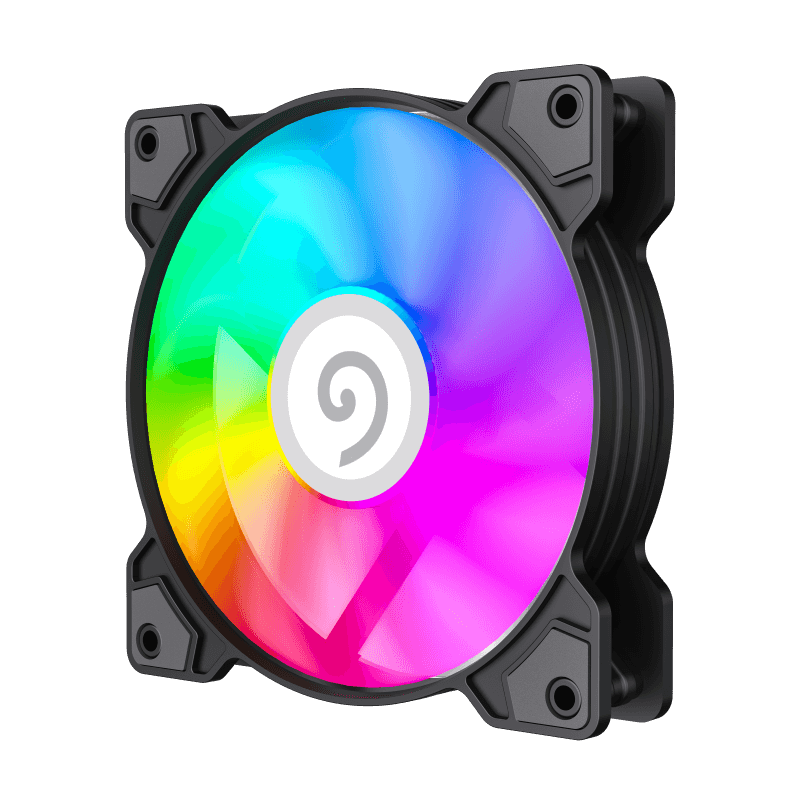 GameMax GMX-AF12X Airforce 120mm FRGB Cooling Fan – Fixed RGB LED Fan with Curved Blade Design & Quiet 1200RPM Operation | GMX AF_ 12X