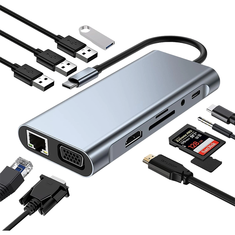USB-C Laptop Docking Station – 11-in-1 USB-C Hub Triple Display Adapter