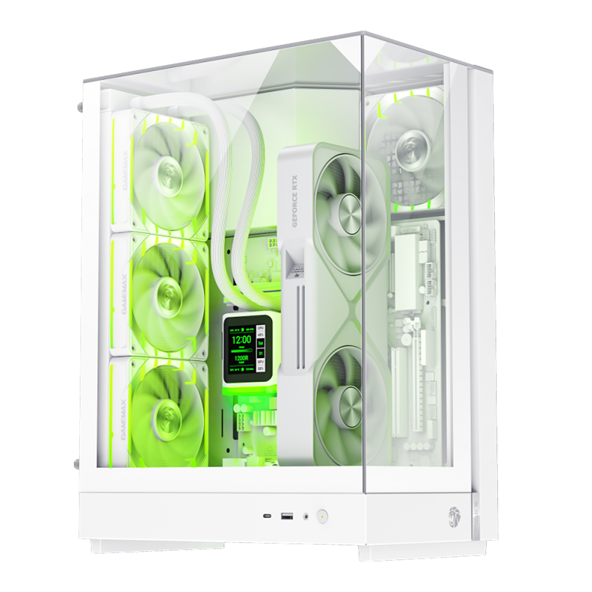 GameMax T20 WH M-ATX Tower Gaming RGB PC Cases