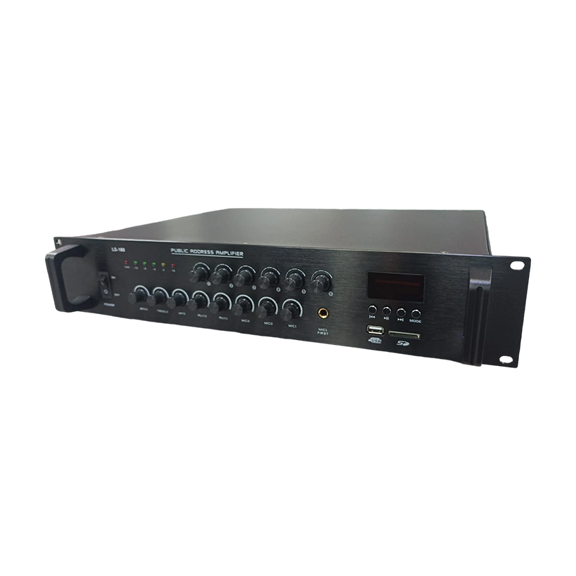 Amplifiers CHLD LS-180 Public Address (PA) Mixer Amplifier 6 Zones