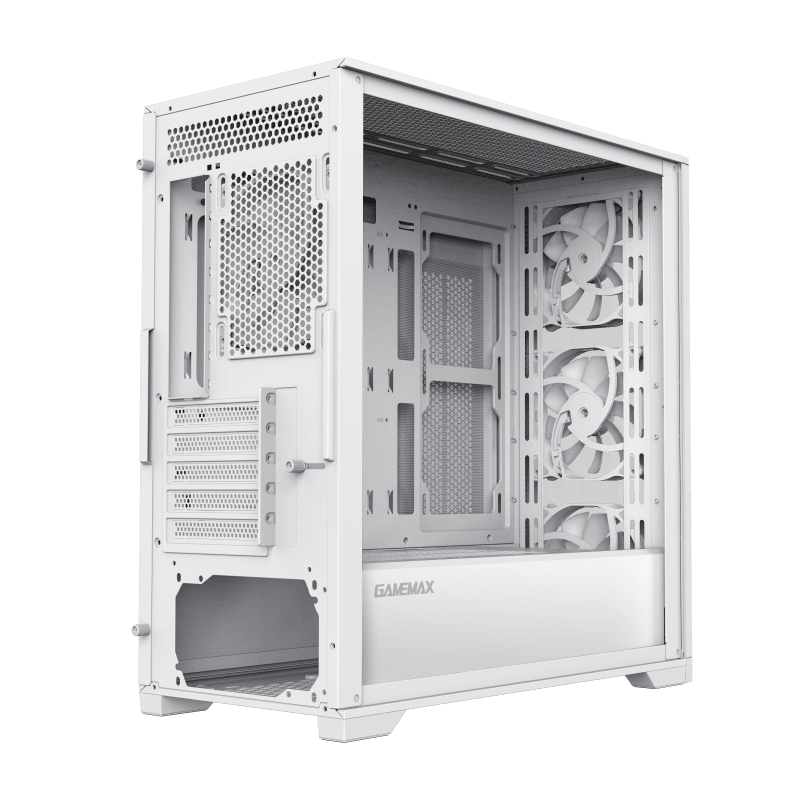 GameMax Destroyer TGW White Gaming Case | { Destroyer TGW }