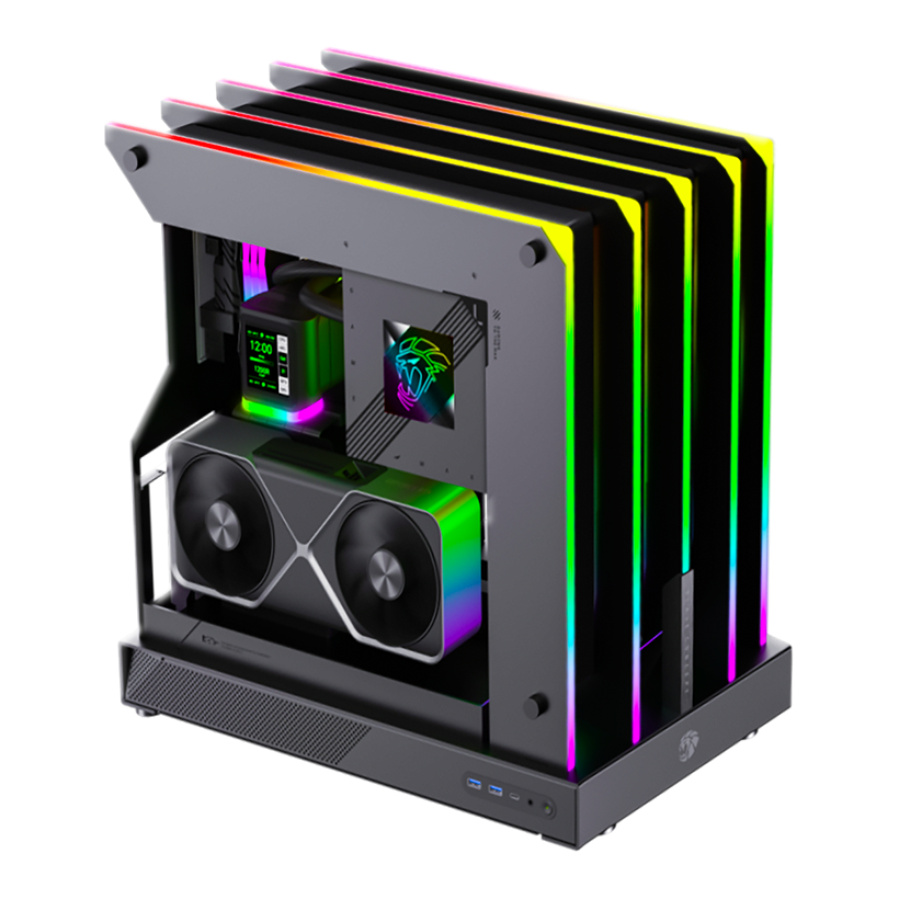 GameMax Blade Concept RGB ATX Open-Frame Gaming PC Case