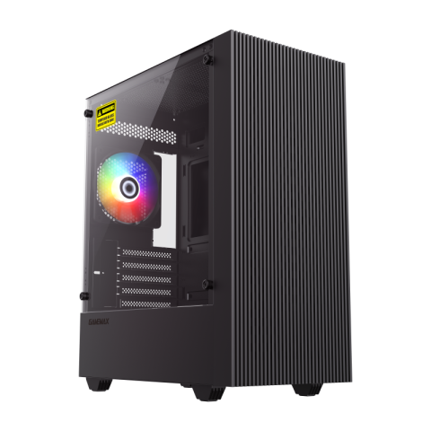 GameMax EDGE BK Gaming Case | Compact Micro-ATX / Mini-ITX Airflow Gaming Chassis | EDGE BK_