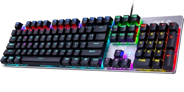 AULA S2016 Wired Mechanical Gaming Keyboard 104 Keys with Macro Functionality