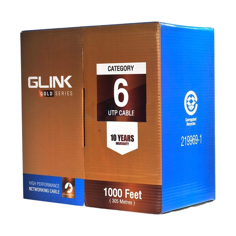 Glink Gold Series GLG-6004 CAT6 305m Network Cable Roll (4 Pair / 23 AWG) | GLG 6004 305M AWG