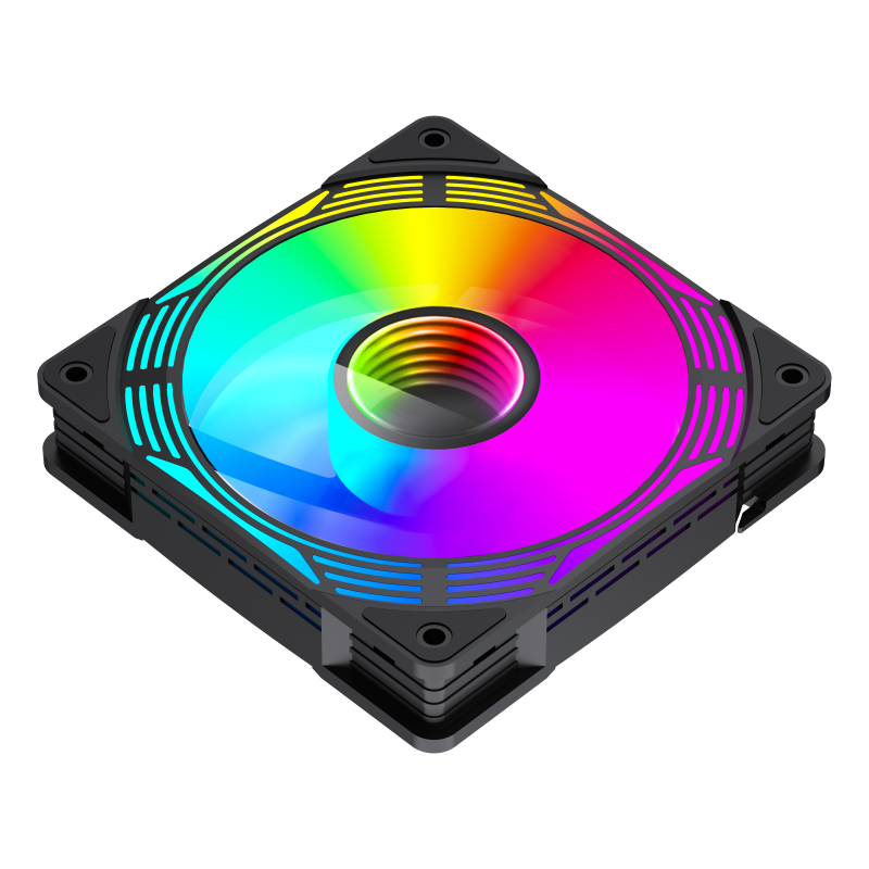 GameMax KF300 BK – 120mm ARGB PWM Fan Kit (3-in-1 Set) with V4.0 ARGB Hub & Smart Speed Control { KF_ 300 }