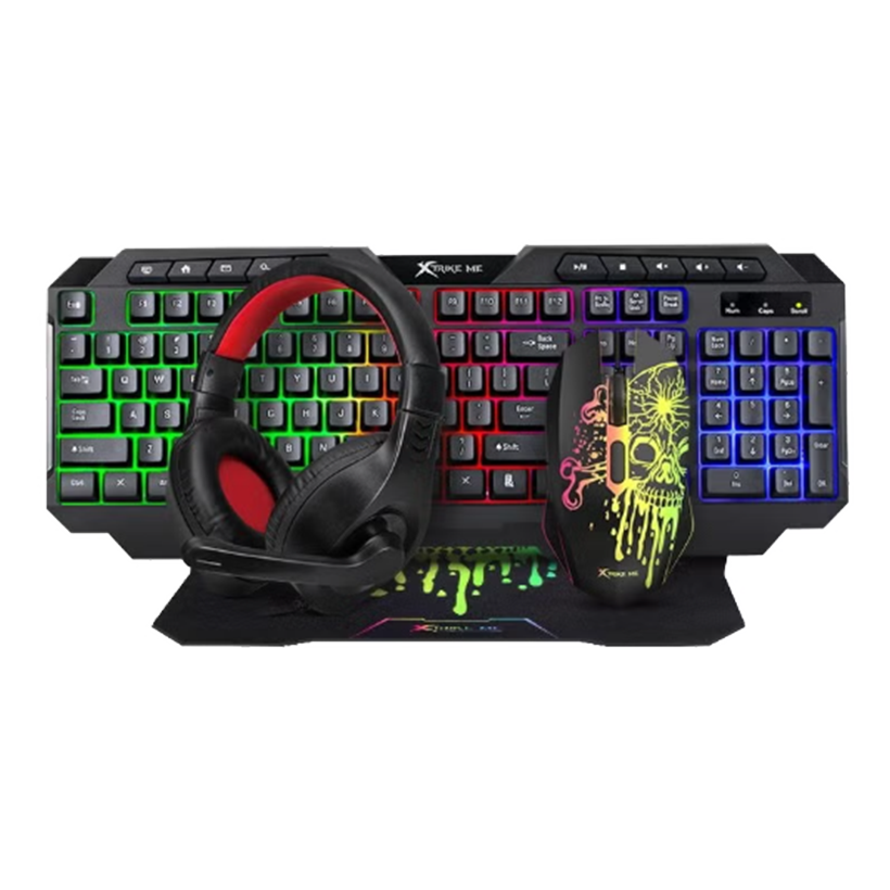 XTrike CMX-415 4-in-1 Kit | Keyboard & Mouse & Headset & Mousepad Kit