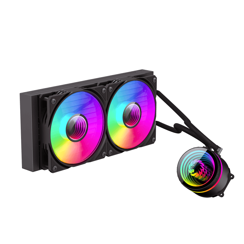 GameMax IceBurg 240 Infinity Liquid CPU Cooler | 240mm AIO with ARGB Sync, 250W TDP Cooling & PWM Smart Control