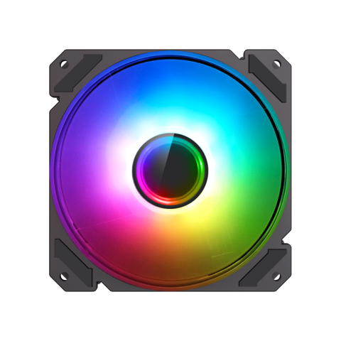 GameMax FN-12 Rainbow-C9 Infinity RGB Turing Fan | 120mm ARGB High-Airflow 9-Blade Cooling Fan | { FN12C9 Rainbow}