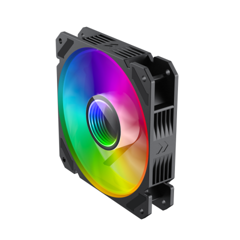 GameMax FN-12 Rainbow-C9 Infinity RGB Turing Fan | 120mm ARGB High-Airflow 9-Blade Cooling Fan | { FN12C9 Rainbow}