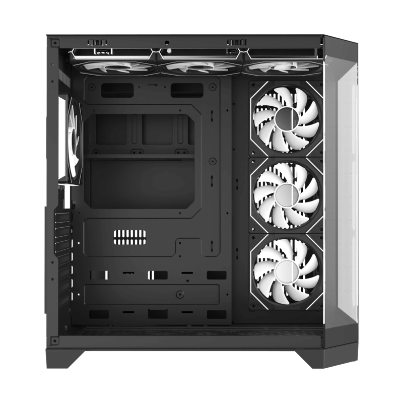 GameMax HYPE-A Black Case 270° Panoramic Triple Glass ARGB Gaming Chassis