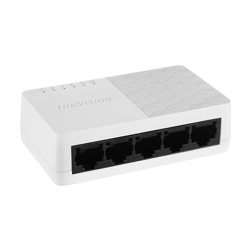 Hikvision DS-3E0105D-O  SOHO Networking 5-Port Fast Ethernet Plastic Switch / 5 x 10 / 100 Mbps ethernet port