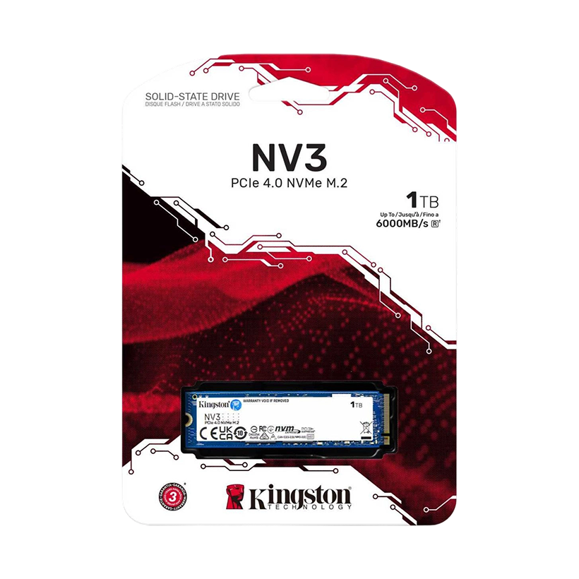 Kingston NVMe NV3 M.2 Storage Capacity 1TB