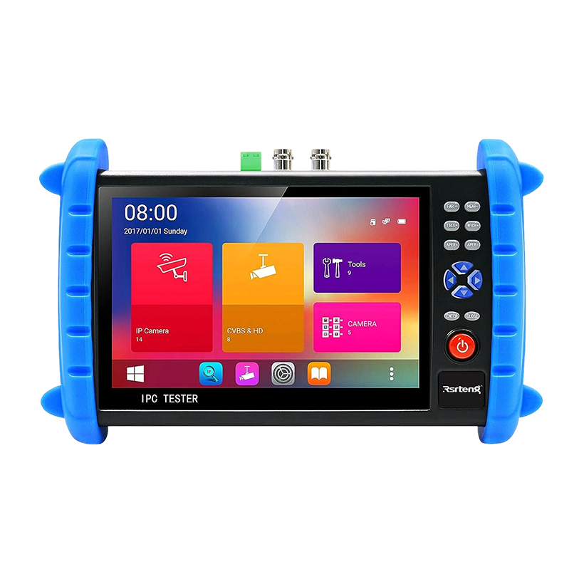 Rsrteng CCTV Camera Tester, IPCXS-ACHITU Security IP Camera Tester 8MP CVI TVI AHD SDI CVBS Camera Tester 7inch IPS Touch Screen Support TDR POE WIFI 4K HDMI IPC Tester