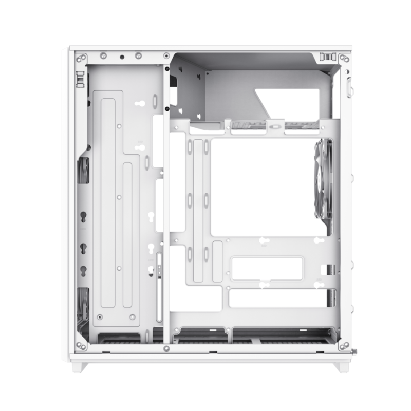 GameMax F46 WH Gaming Case | White Airflow-Optimized Tempered Glass ATX Chassis | F46WH