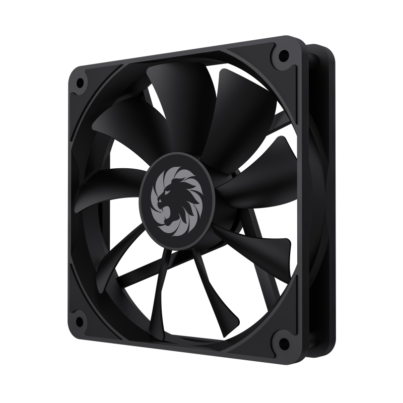 GameMax GMX-WFBK BK Cooling Fan | Hydraulic Bearing Silent 9-Blade 120mm Case Fan | GMX WFBK