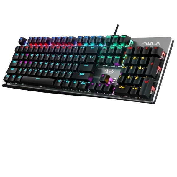 AULA S2016 Wired Mechanical Gaming Keyboard 104 Keys with Macro Functionality