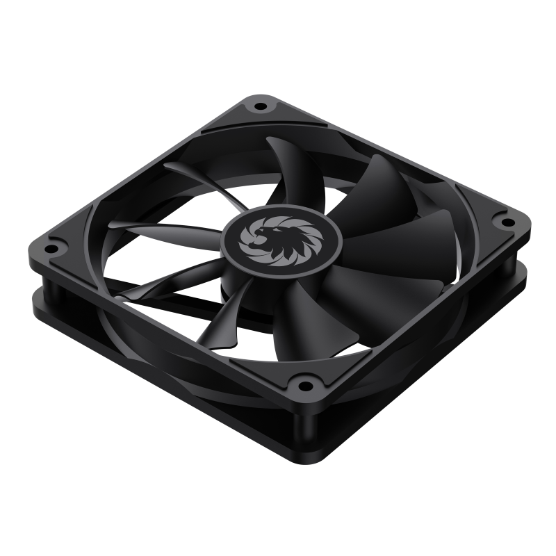 GameMax GMX-WFBK BK Cooling Fan | Hydraulic Bearing Silent 9-Blade 120mm Case Fan | GMX WFBK