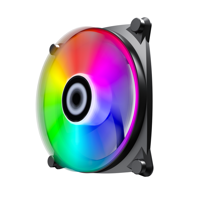GameMax GMX-12-CBB ARGB Big Bowl Fan | High-Pressure Ultra-Thin Cooling Fan with Sickle Blade Design & RGB Sync Support (GMX12CBB)