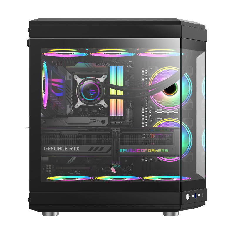 GameMax HYPE Black Gaming Mid-Tower ATX Case