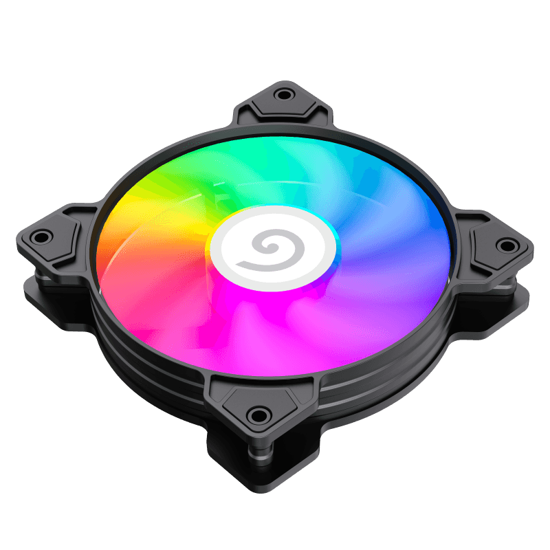GameMax GMX-AF12X Airforce 120mm FRGB Cooling Fan – Fixed RGB LED Fan with Curved Blade Design & Quiet 1200RPM Operation | GMX AF_ 12X