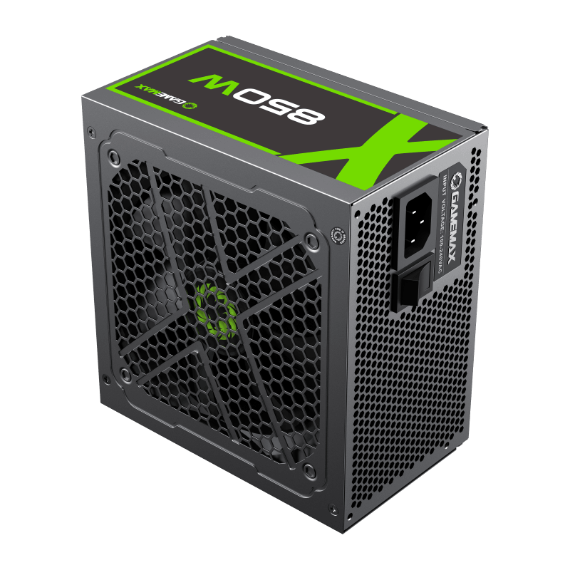 GameMax GX-850 Power Supply | 850W 80 Plus Gold ATX PSU with LLC + DC-DC Design & FDB Silent Fan (Non-Modular)| {GX850}