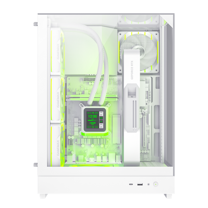 GameMax T20 WH M-ATX Tower Gaming RGB PC Cases