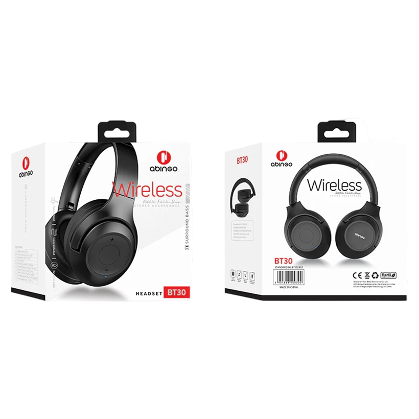 Abingo Wireless Headphones Over-ear Design Headset BT30 V5.1 Stereo Sound deep bass