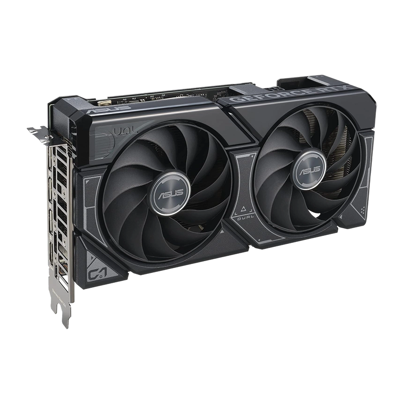 ASUS Dual GeForce RTX 4060 OC Edition 8GB GDDR6 with two powerful Axial-tech fans and a 2.5-slot design for broad compatibility