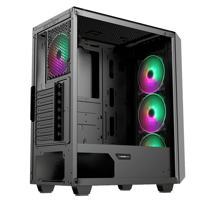 GameMax Revolt Gaming Case | ARGB Airflow Mid-Tower Chassis | Revolt
