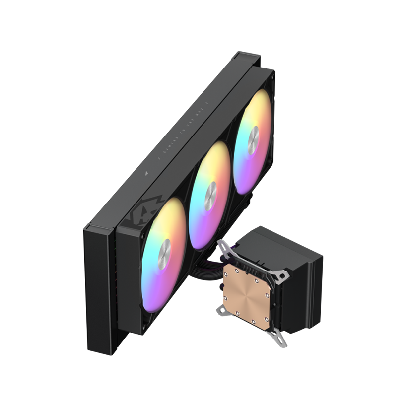 GameMax GLACIER 360 LCD BK RGB Liquid CPU Cooler – 360mm AIO with 3.95" LCD Display & 330W TDP Cooling