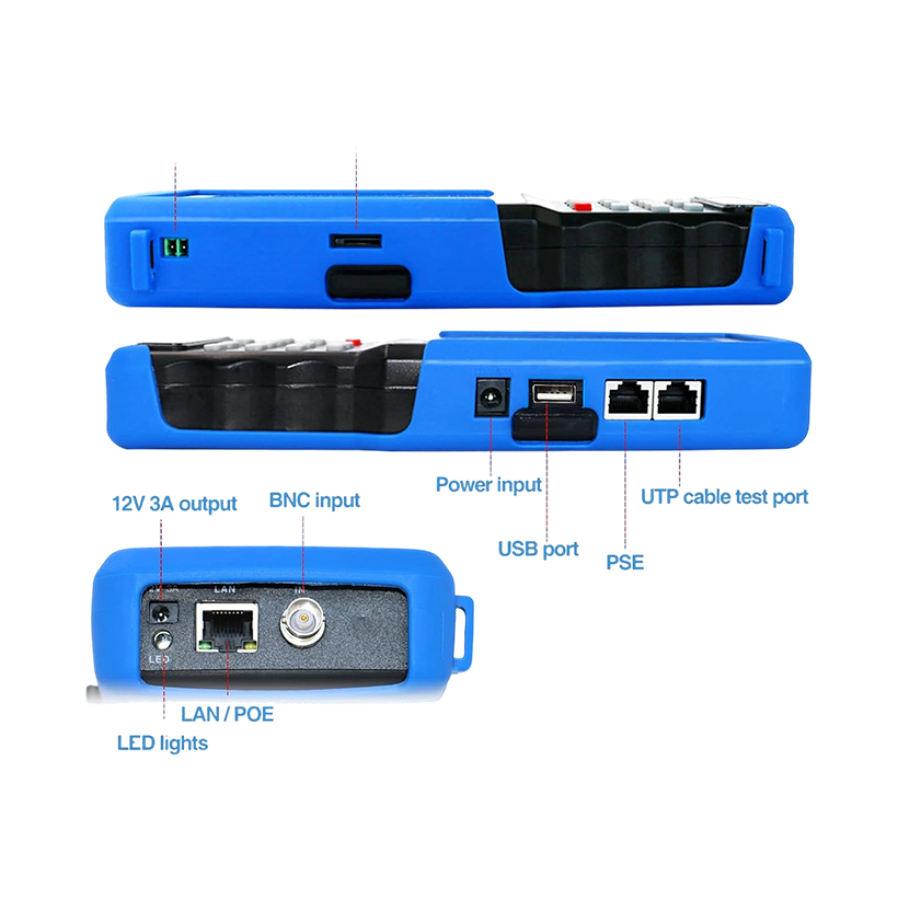 IPC9310Plus 4.3 Inch Portable Multifunctional CCTV Tester Monitor for 4K IP Camera and Analog Camera