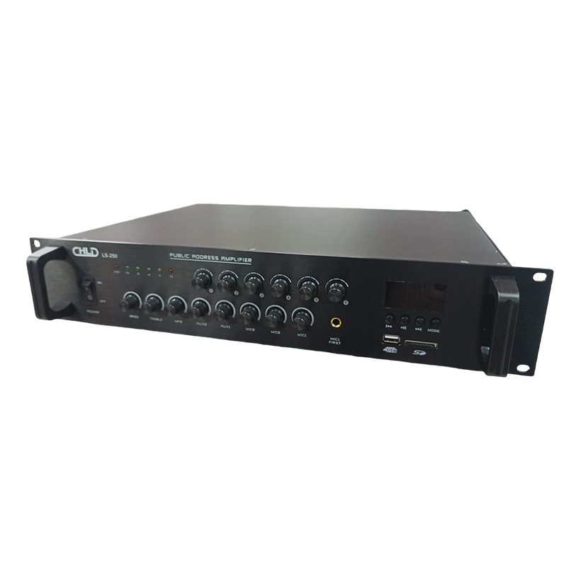 Amplifiers CHLD LS-250 Public Address (PA) Mixer Amplifier 6 Zones