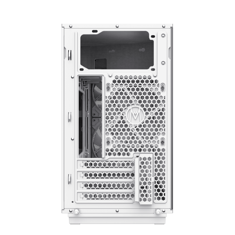 GameMax F36 WH Gaming Case | White Micro-ATX Airflow Tempered Glass Chassis | F36WH