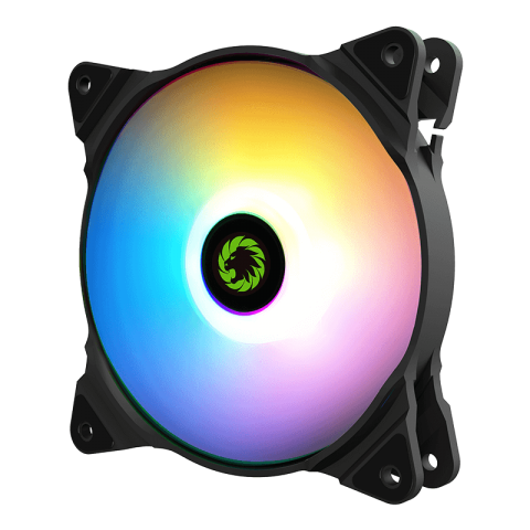 GameMax GMX-FN-12 Rainbow-C2 ARGB Fan – Centre Light Design Aura Sync Compatible Cooling Fan with Dual Power Connectors