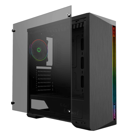 GameMax Shine G517 Gaming Case | Rainbow LED Mid-Tower ATX Showcase Chassis | G__ 517