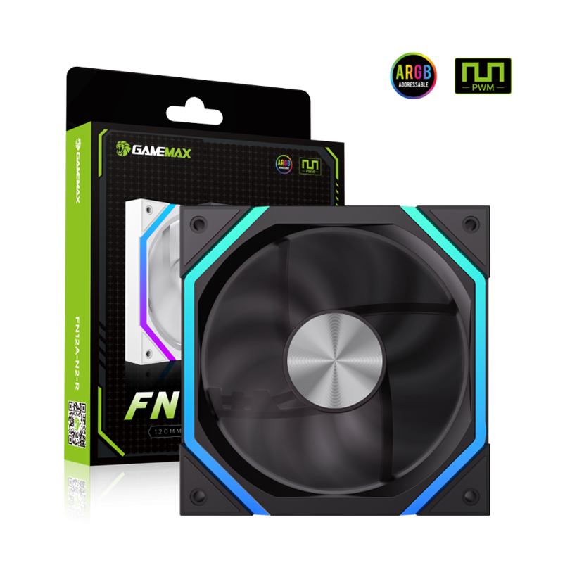 GameMax FN12A-N2 RGB 120mm PWM Cooling Fan | { FN12A N2_ }