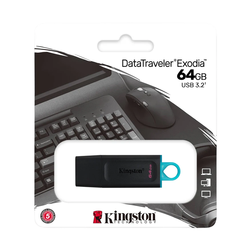 Kingston DataTraveler Exodia 64GB USB 3.2 Flash Drive