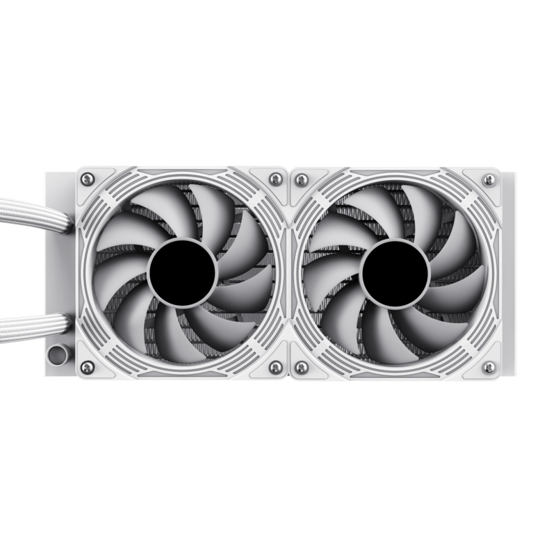GameMax IceChill 240V WT ARGB Liquid Cooler | 240mm AIO Cooling System with 250W TDP, Rotatable Pump & Dual PWM Fans