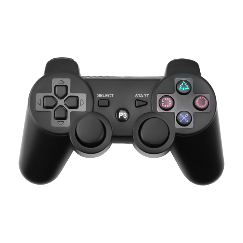 Double Shock 3 Wireless Controller / Joystick For PS3 / Blue - Black - Red