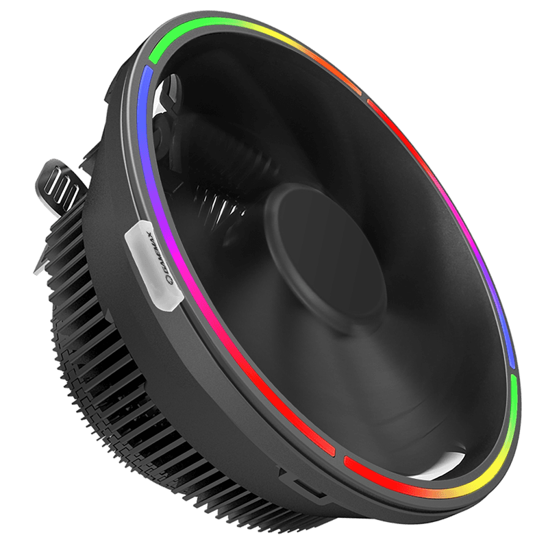 GameMax Gamma 200 RGB CPU Air Cooler | Top-Flow Compact Cooler with Direct-Touch Copper Base & Rainbow ARGB Lighting (GAMMA200)